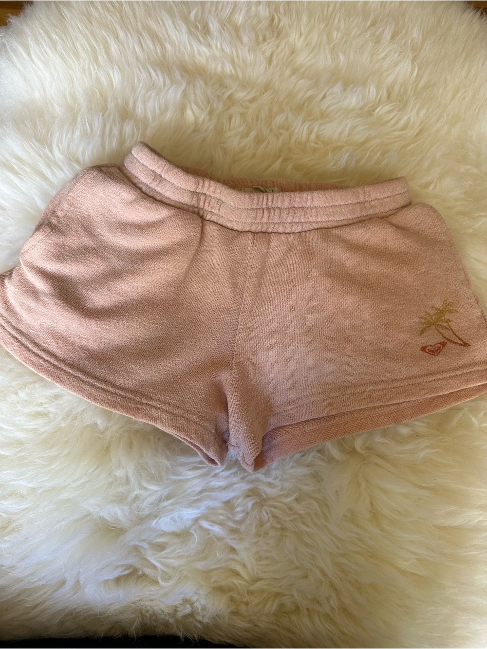 Roxy Pink Terry Athletic Lounge Shorts